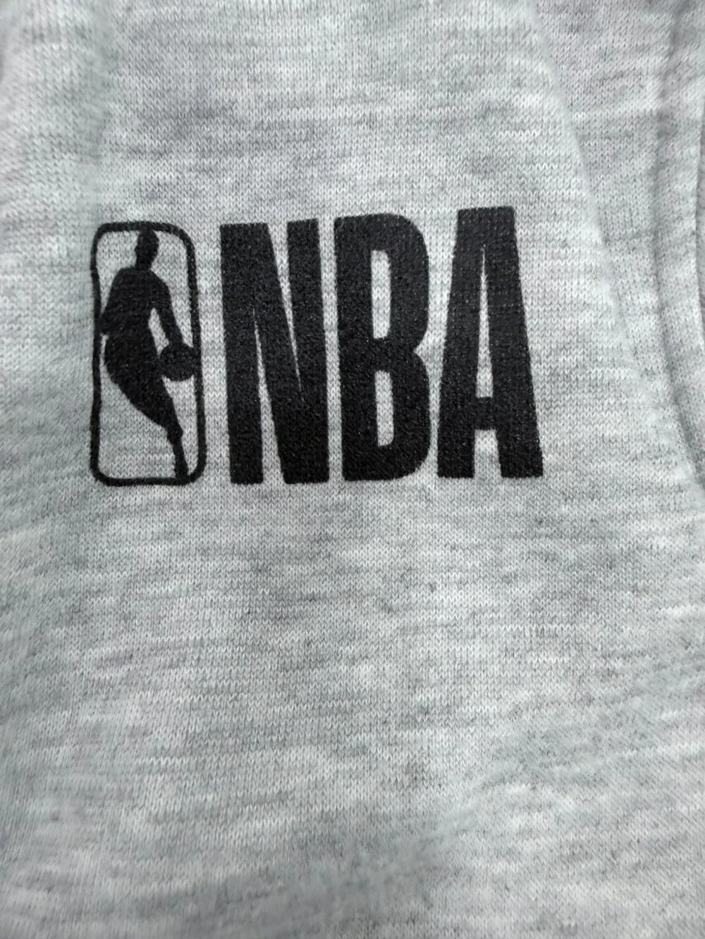 NBA Boys Size 5/6 Gray Fleece Full Zip Jacket Logo Basketball